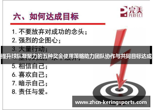 提升球队凝聚力的五种奖金使用策略助力团队协作与共同目标达成